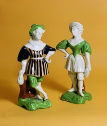 Rockingham-Figuren aus der Commedia dell